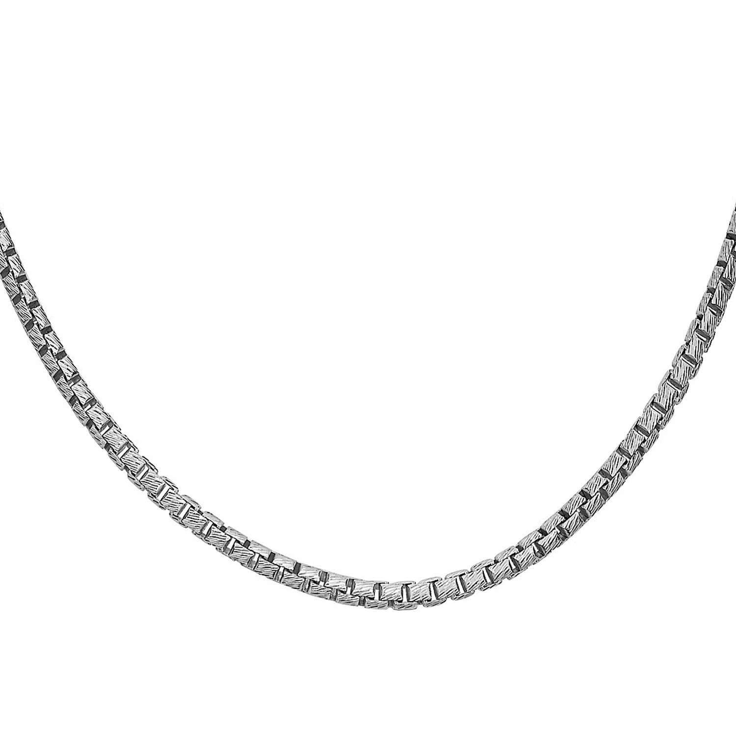 Lexzington - Home Of Prestigious Finds - Italian Sterling Silver Diamond Cut Chain Necklace