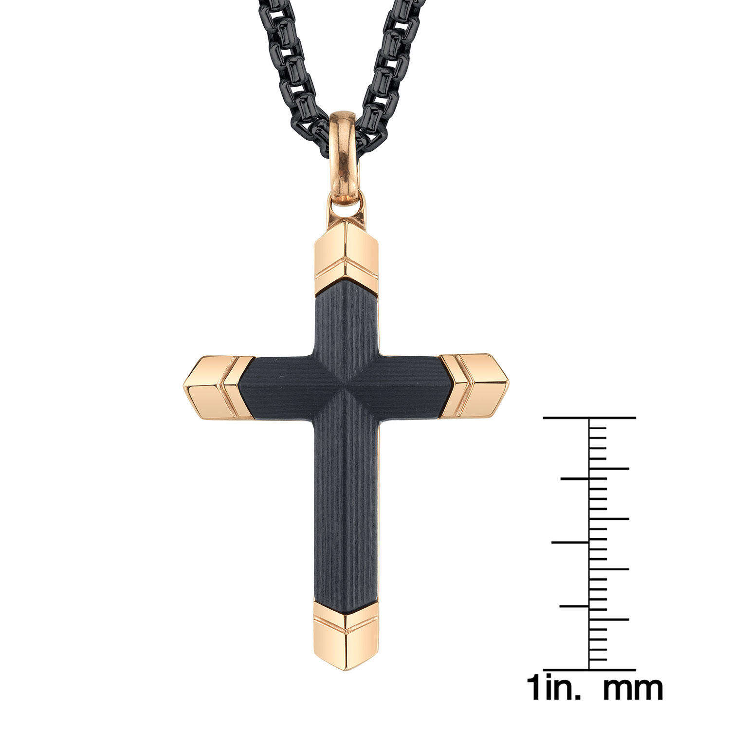 Lexzington - Home of Prestigious Finds - Carbon Fiber ion plated Stainless steel cross