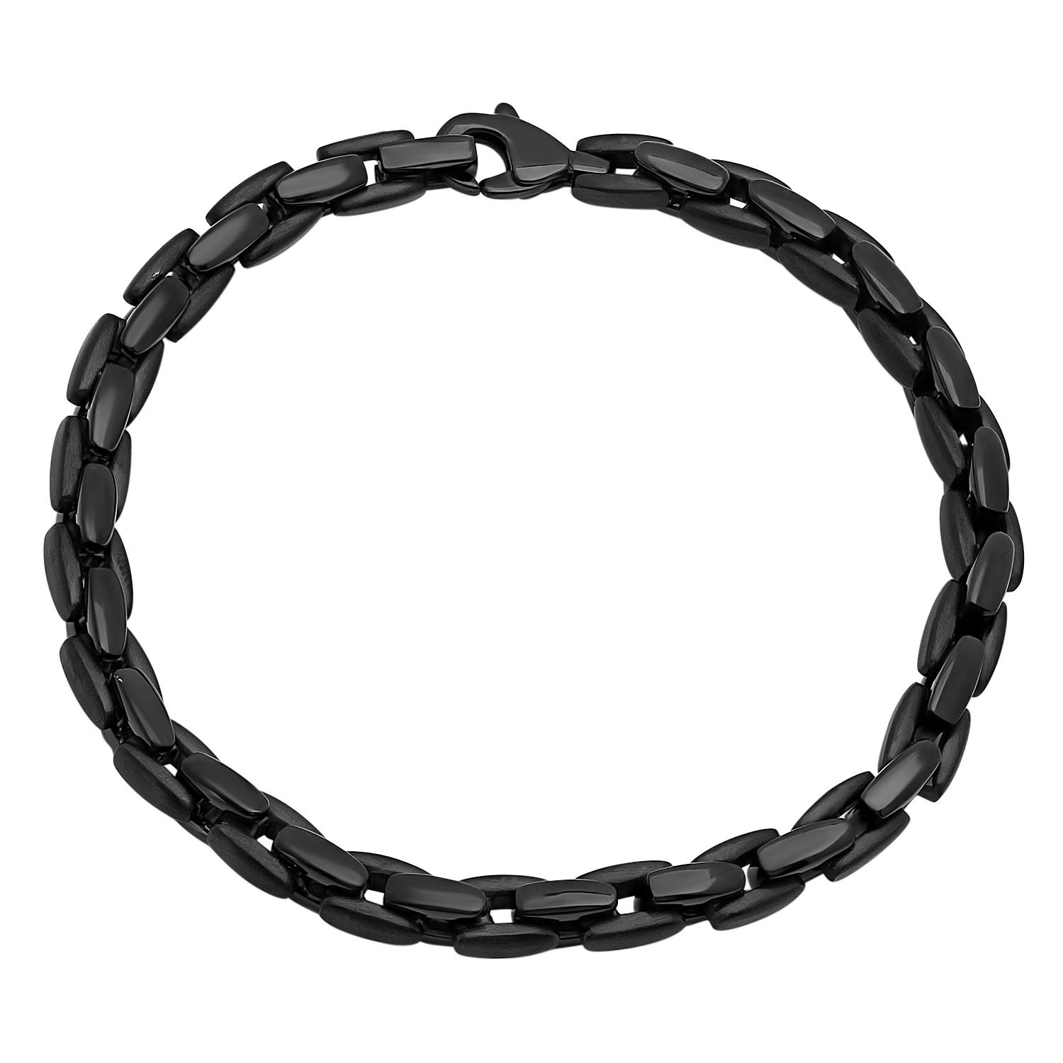 Lexzington - Home Of Prestigious Finds - Stainless Steel Black Chain and Bracelet Set